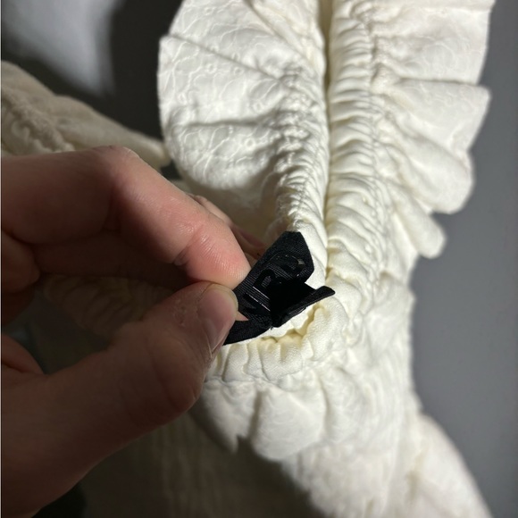 NBD White Strapless Ruffle Mini Dress Size Small - Picture 3 of 4